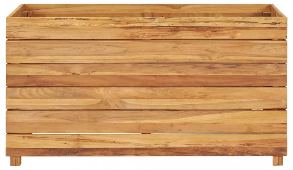 újrahasznosított tíkfa és acél magaságyás 100 x 40 x 55 cm