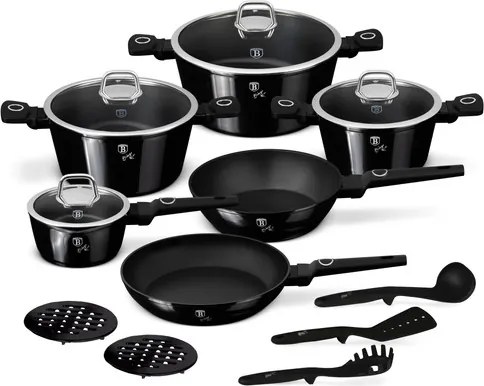 BerlingerHaus 15 részes edénykészlet Black Vantage Collection(BH/8232)
