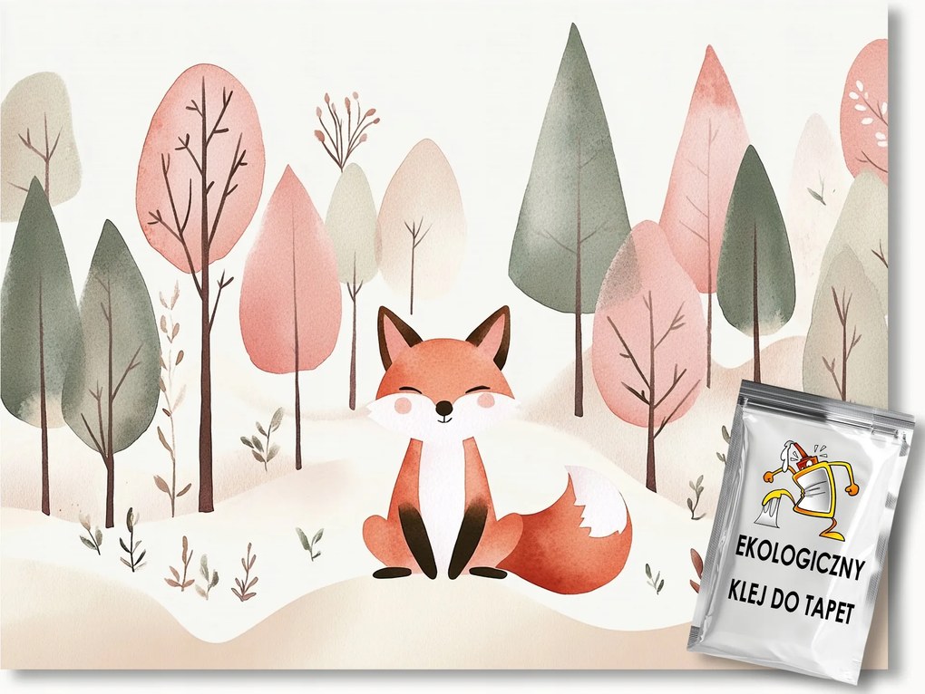 Fotótapéta Flizelina Gyerekek Mese Erdő Fák Állat Róka 208x146 ragasztó