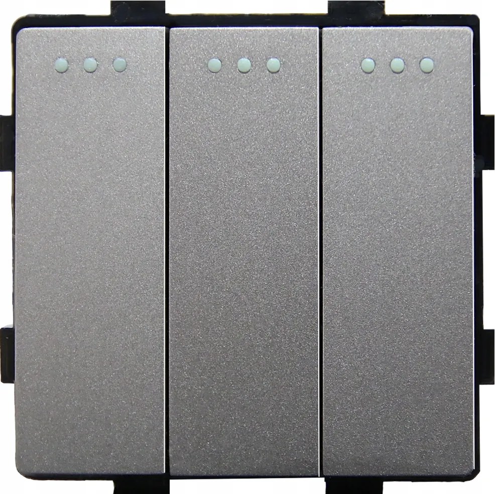 Kapcsoló modul Hármas kapcsoló Klasszikus Szürke Miuun keretekhez