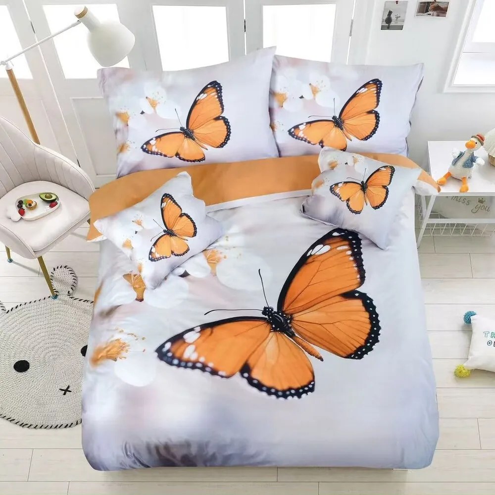 Agynemű BUTTY WHITE ORANGE 3 részes 140X200 cm