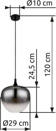 GLOBO 15548H1 MAXY Egyágú Függesztett Lámpa IP20