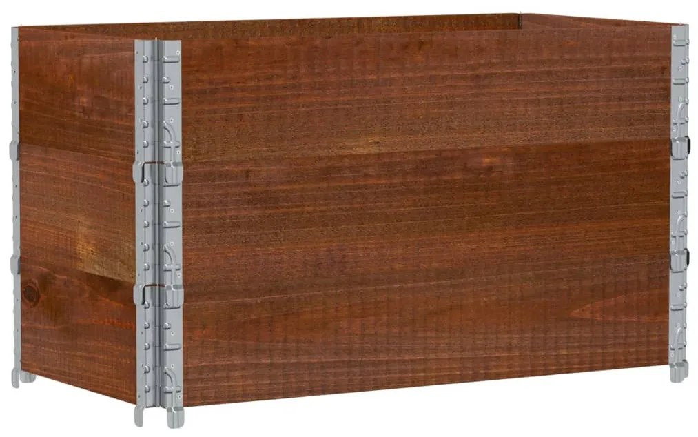 vidaXL barna tömör fenyőfa kerti növénytartó 100 x 50 cm