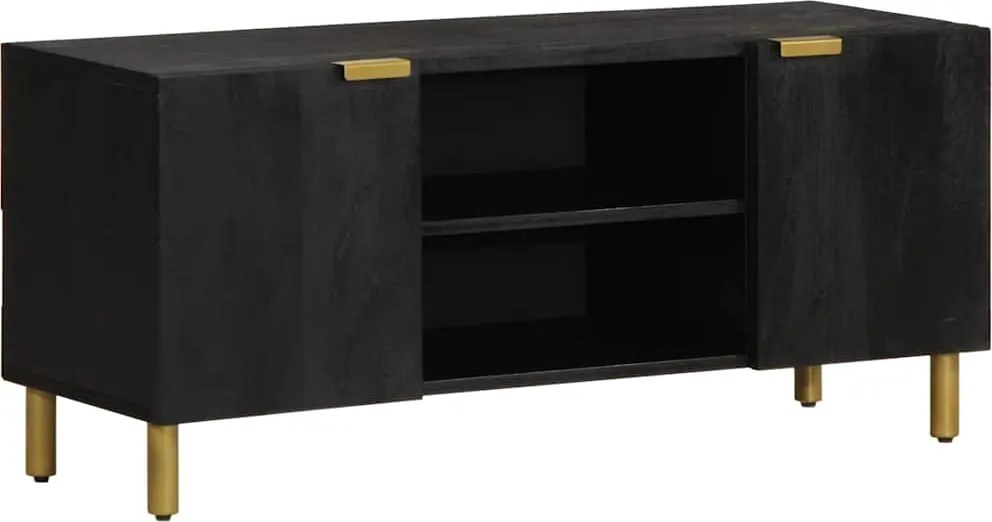 vidaXL fekete szerelt fa TV-szekrény 105 x 33 x 46 cm