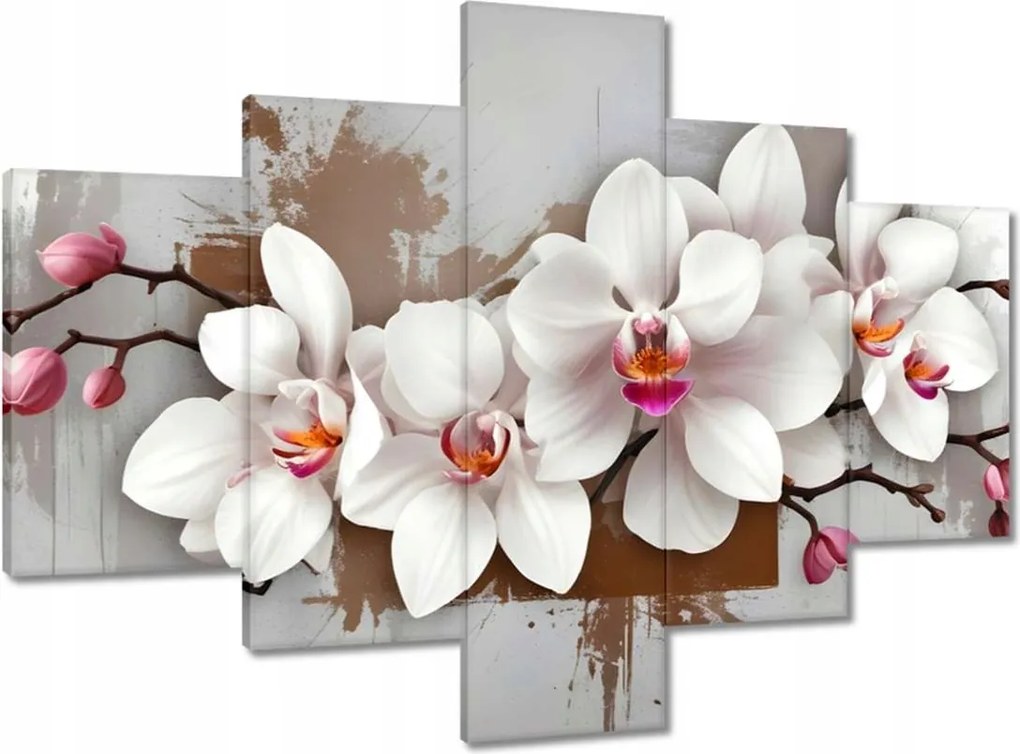 Vászonkép 100x70 Fehér orchidea