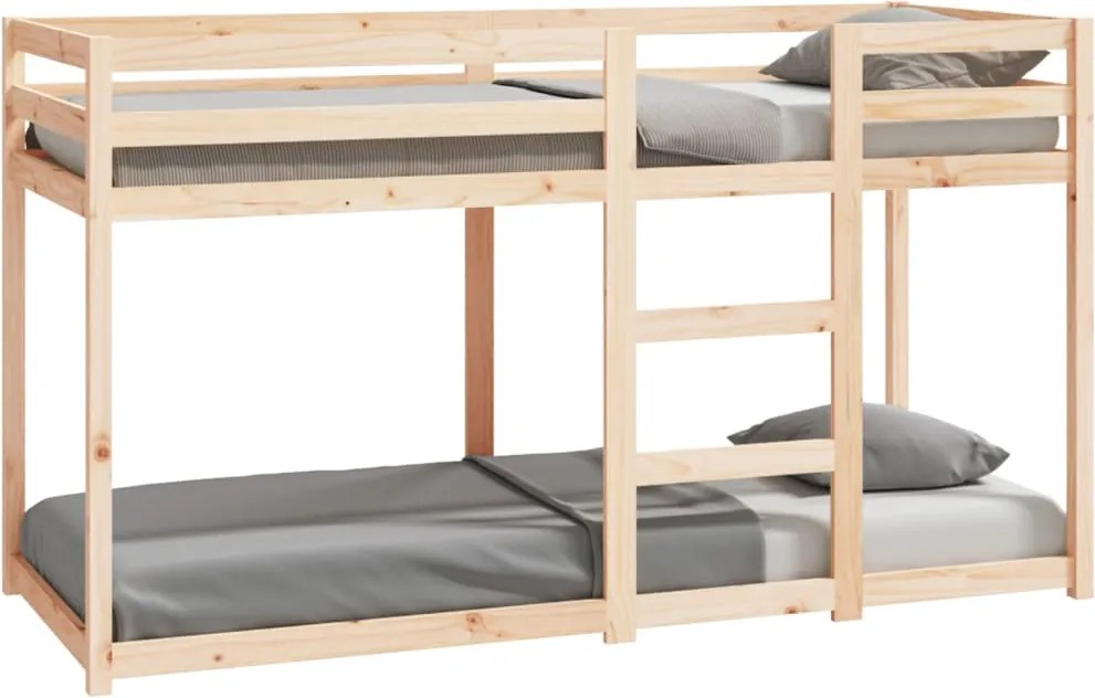 vidaXL tömör fenyőfa emeletes ágy 75x190 cm