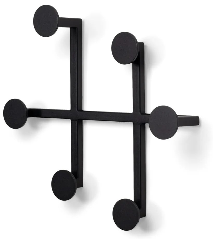 Fekete fém fali fogas Bottoni – Spinder Design