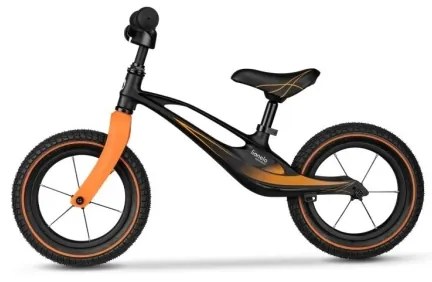 Lionelo - BART AIR futóbicikli, fekete/narancssárga