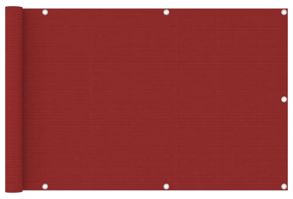 piros HDPE erkélyparaván 90 x 400 cm