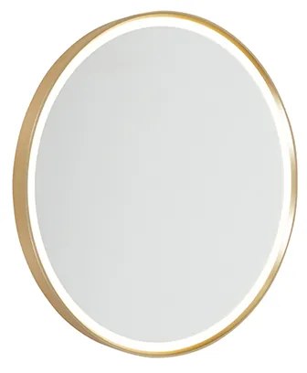 Modern fürdőszobai tükör arany LED-del IP44-es, tükrös - Miral
