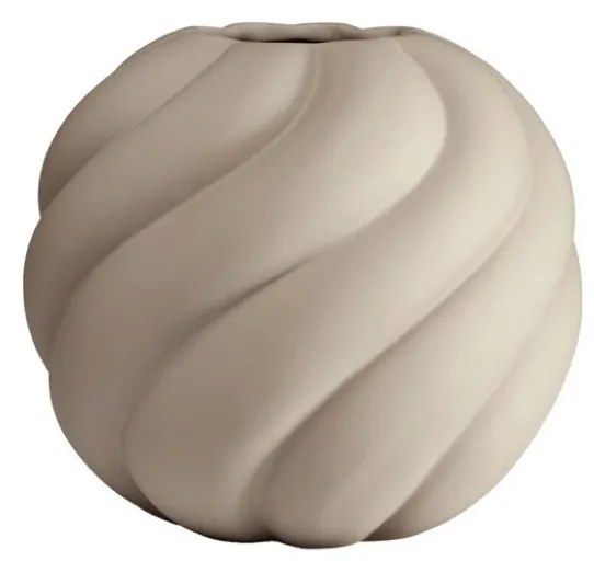 Twist Ball váza, 20 cm, homok - COOEE