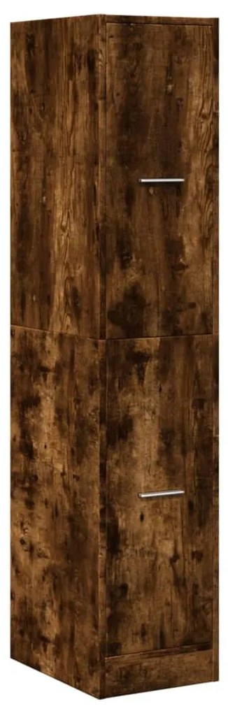 füstös tölgy színű szerelt fa patikaszekrény 30 x 41 x 144,5 cm