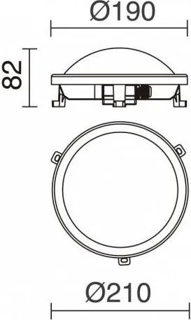 NOVOLUX 107I-L0212B-01 FAR Modern Kültéri Mennyezeti Lámpa Fehér LED IP54
