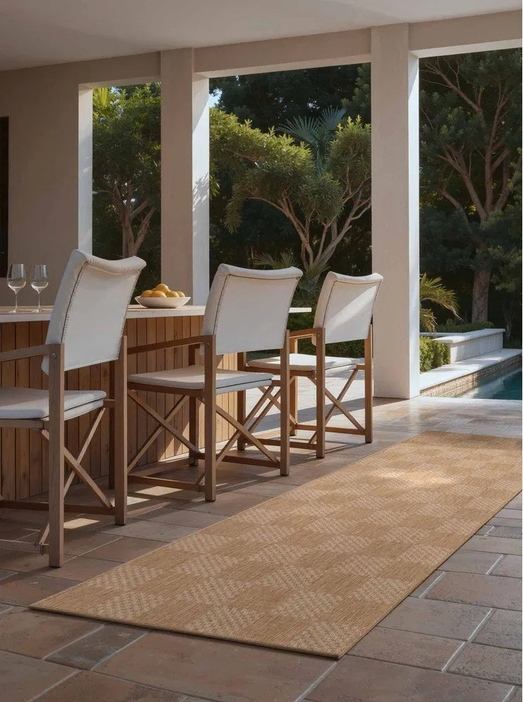 Krémszínű-natúr színű kültéri-beltéri futószőnyeg 80x200 cm Haringey Dorothy – Ted Baker