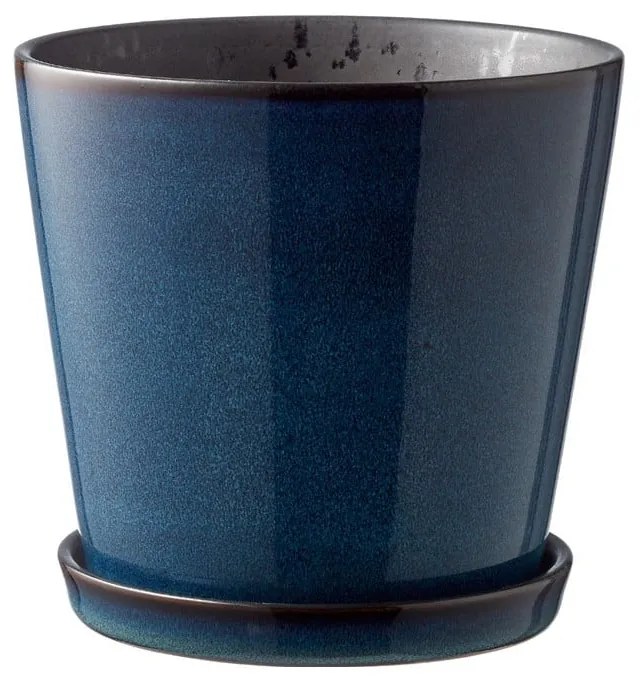 Kőedény kaspó ø 14 cm Gastro Dark Blue/Black – Bitz