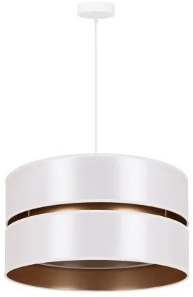 Duolla - Csillár zsinóron DUO 1xE27/15W/230V átm. 40 cm fehér/arany