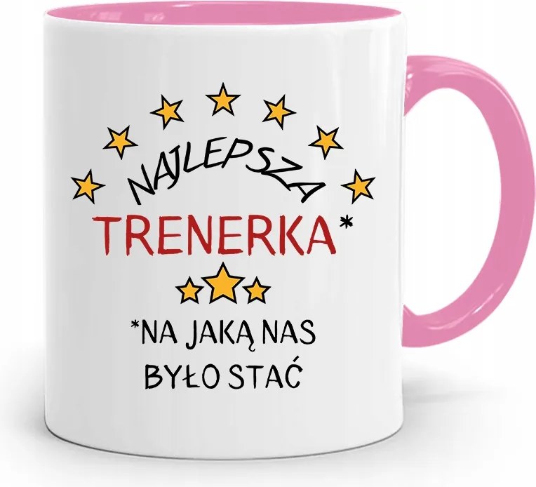 Edzőnőnek Edzőterem Bögre Rózsaszín, fényképes nyomott mintával