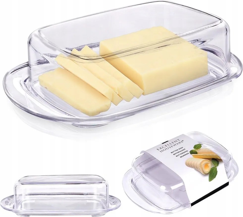 Vajtartó Maselnica átlátszó vaj tároló tartály