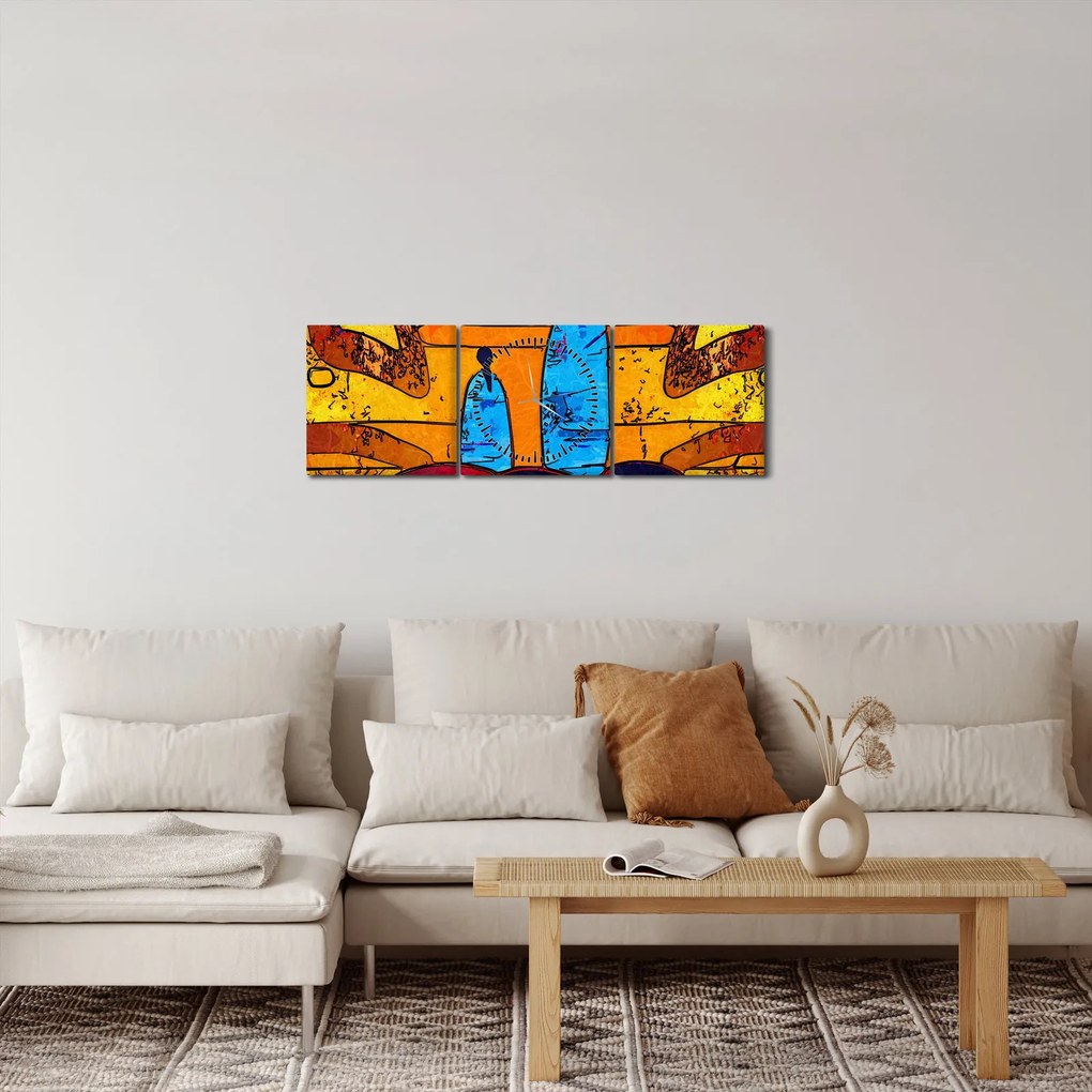 Kép - Ősi festészet (órával) (90x30 cm)