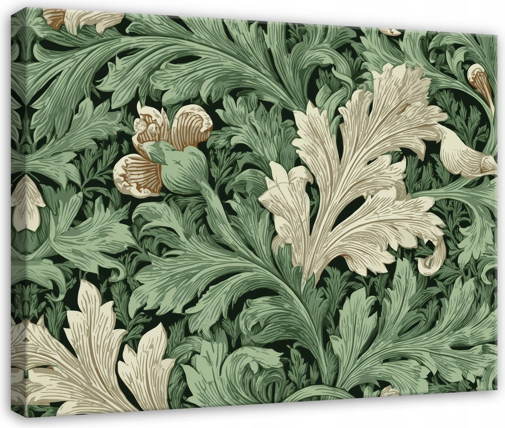 Vászonkép Levelek Absztrakt Vintage Retro Nappali Hálószoba Vászon 40x30