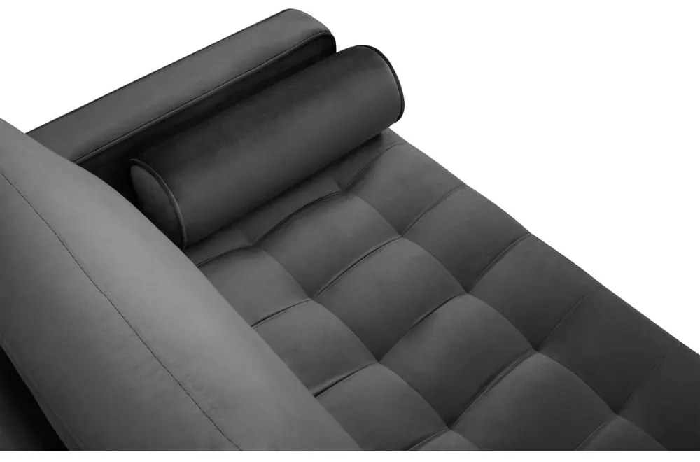 Santo sötétszürke bársonykanapé, 174 cm - Milo Casa