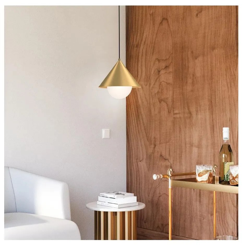 Alora Mood ALM-REMYCK-P-GD - REMYCK kábeles függőlámpa 1xE27/60W/230V átm. 34,3 cm arany