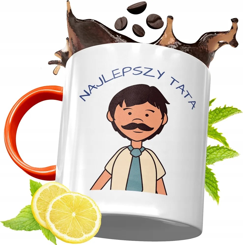 Narancssárga Bögre Apák Napjára Ajándék fényképes nyomtatással