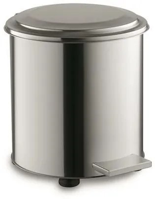 Pedálos tűzálló szemetes, ipari, fém, 50 l, ezüst (UVV11)