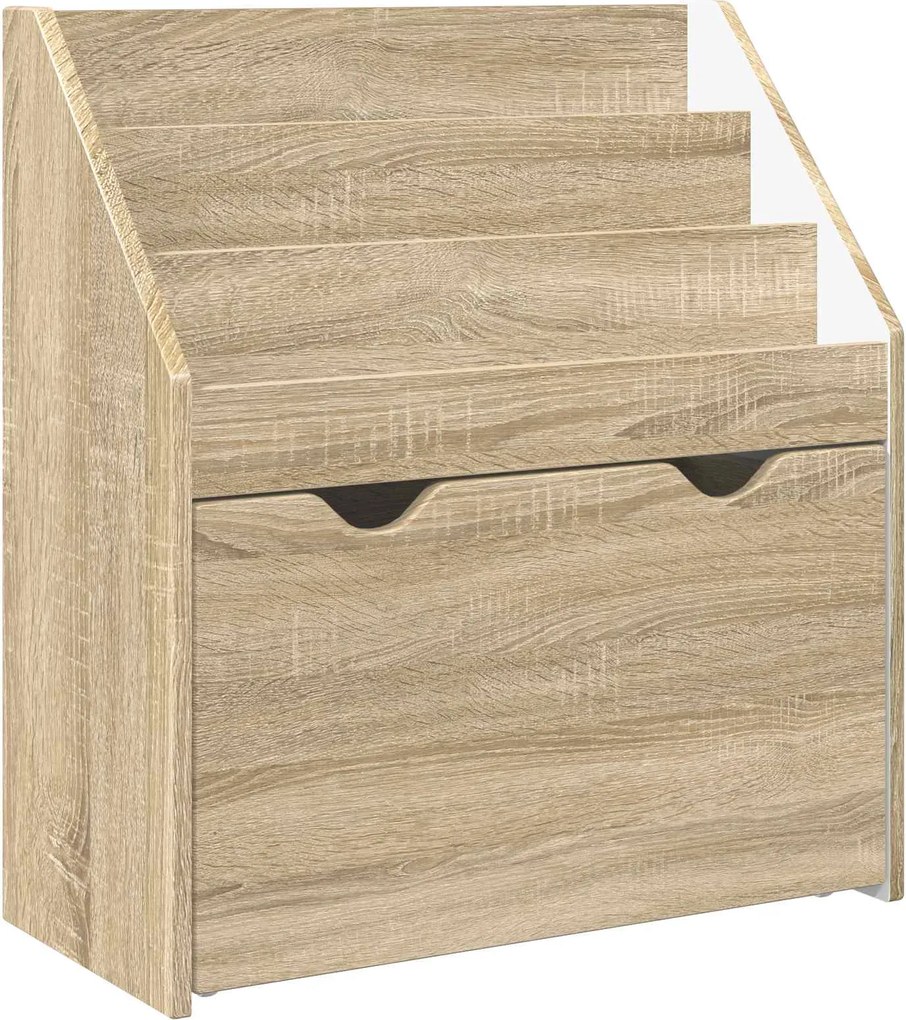 vidaXL Gyerek Könyvespolc Sonoma tölgy 60 x 29,5 x 69 cm Faanyag