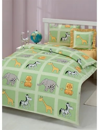 Afrika zöld pamut gyermeklepedő TiaHome - Detský set 130x90cm + 65x45cm