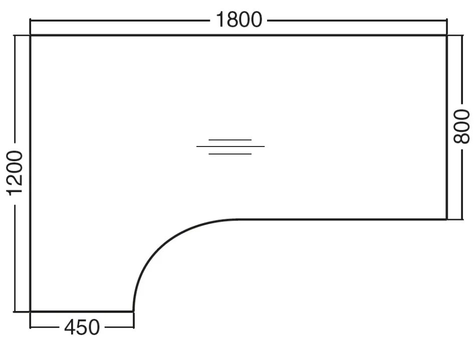 ProOffice A ergonomikus asztal 180 x 120 cm, bal, bükkfa