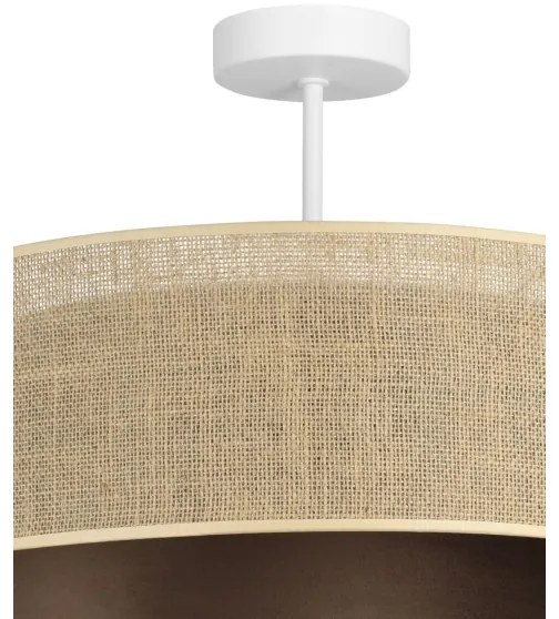 Felületre szerelt csillár SARTA 1xE27/60W/230V átm. 45 cm barna/juta