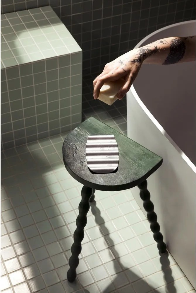 Ezüstszínű rozsdamentes acél szappantartó Olbi – noo.ma