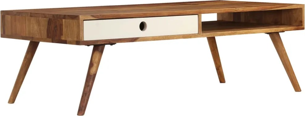 vidaXL tömör akácfából dohányzóasztal 110 x 50 x 35 cm