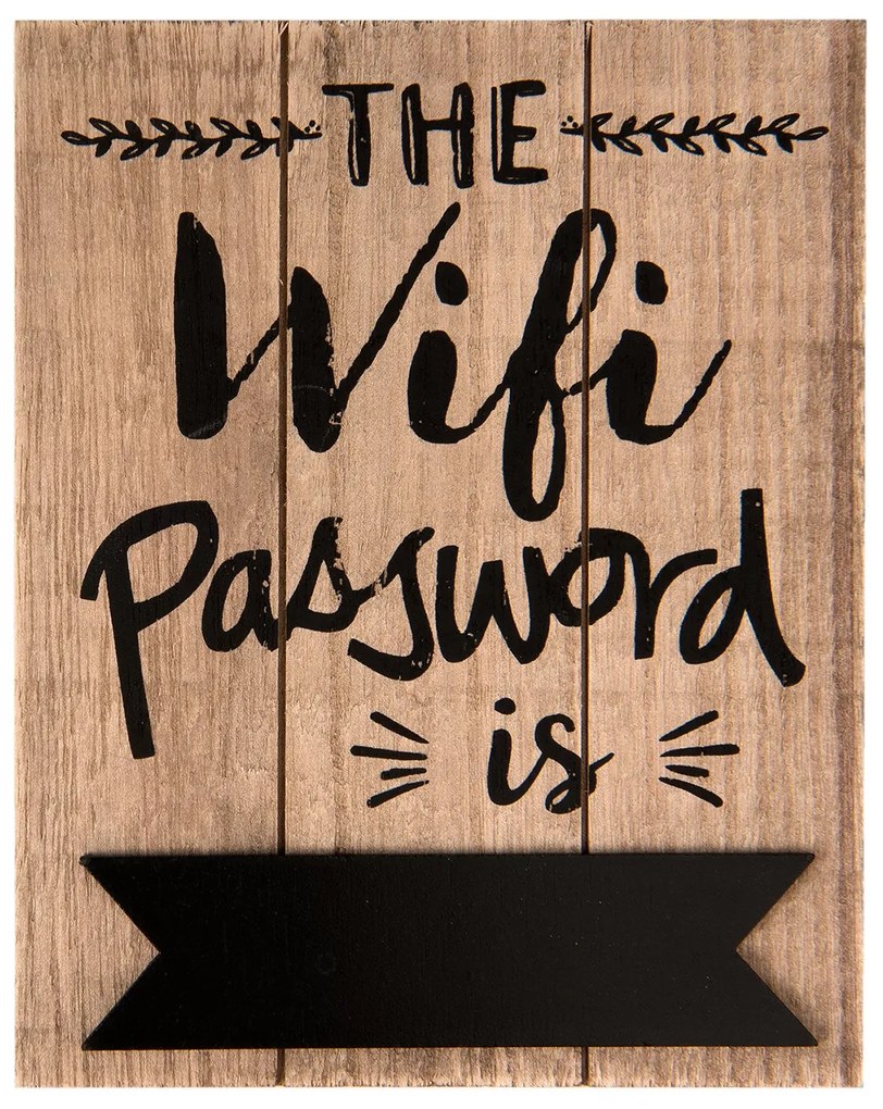 Fatábla The wifi password is