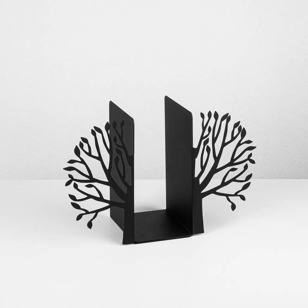 Kitap fém könyvtámasz, fekete, 44×14 cm