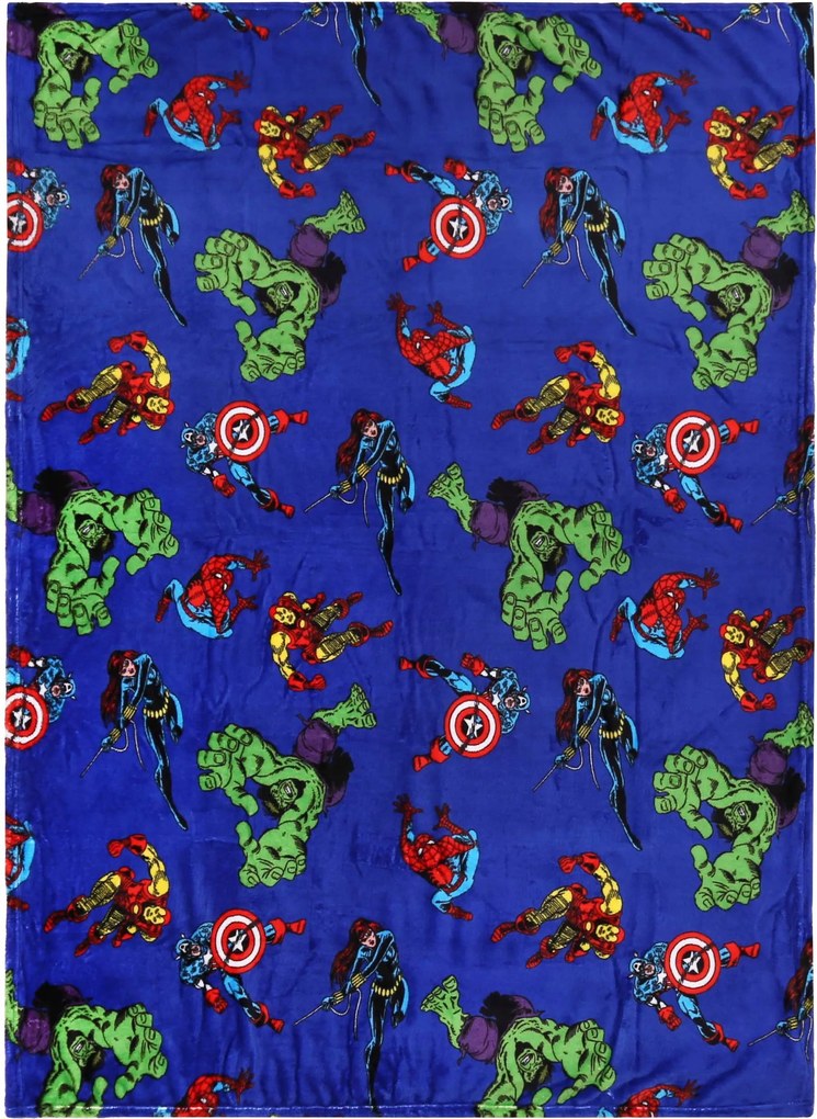 Marvel Bosszúállók ágytakaró/takaró sötétkék 120x150 cm