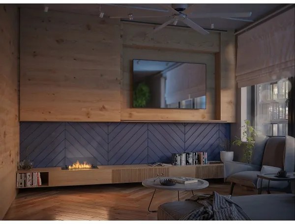 InFire - Beépített BIO kandalló 8,5x60 cm 3,5kW fekete