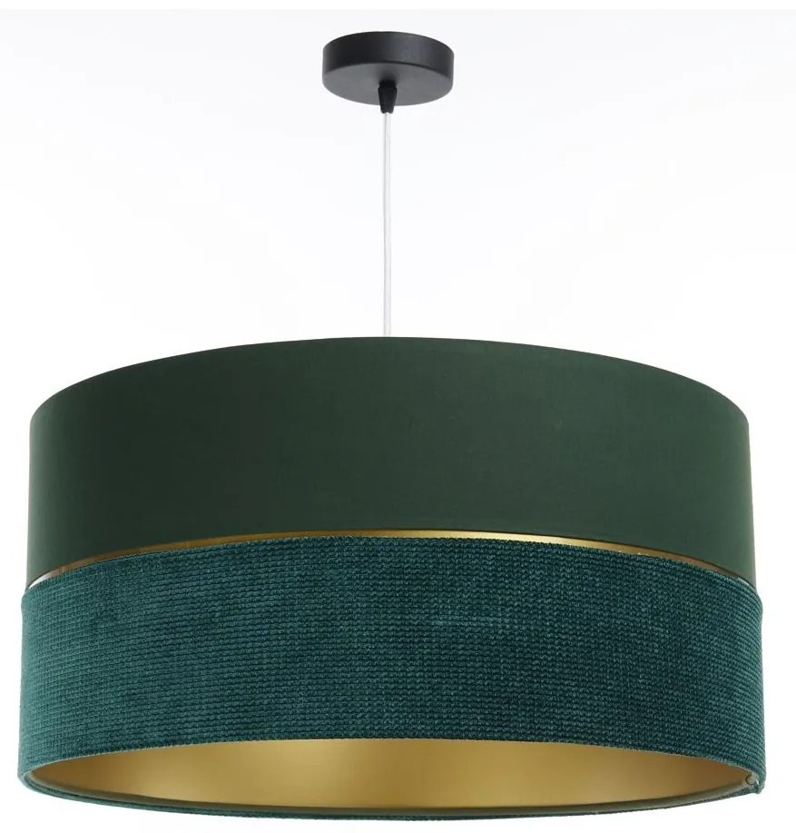 Csillár zsinóron TWIST 1xE27/60W/230V zöld/arany