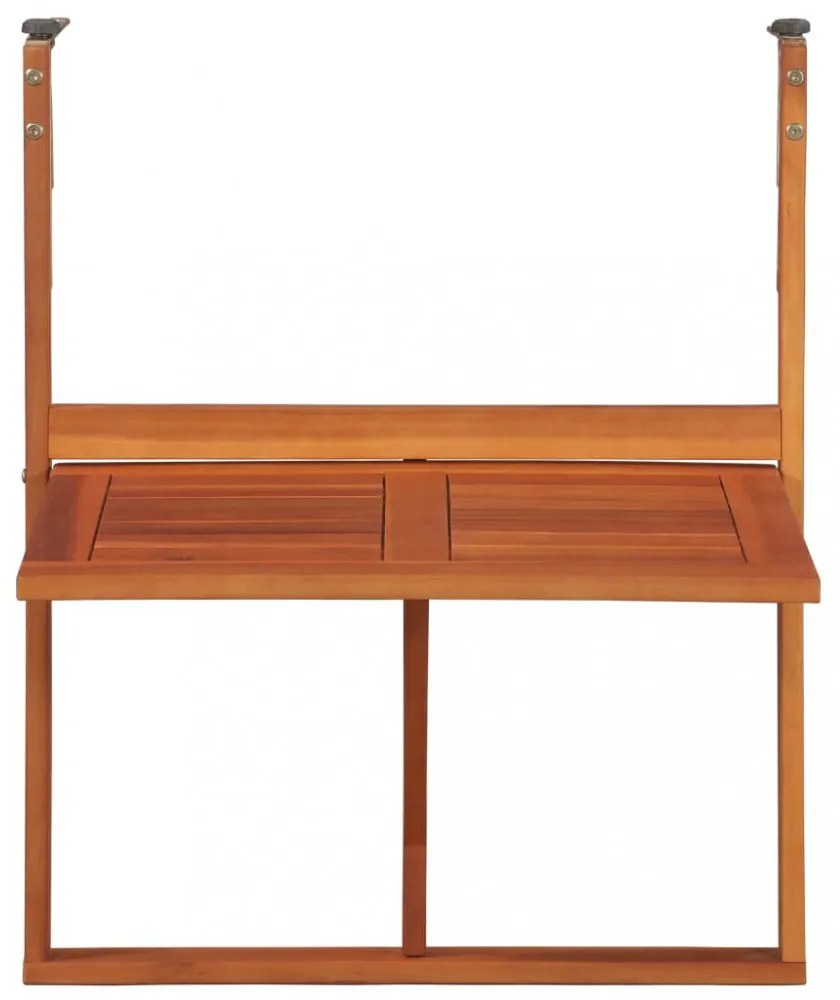 tömör akácfa felakasztható erkély asztal 64,5 x 44 x 80 cm