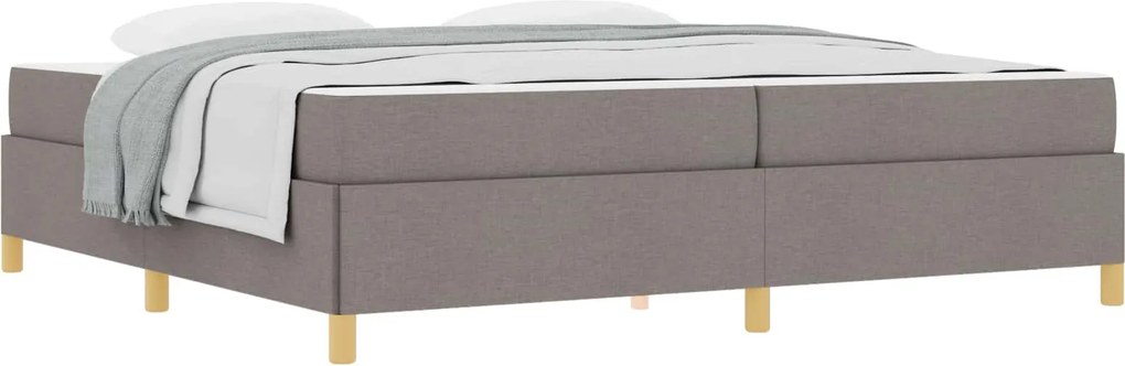 vidaXL Ágykeret matracmal Tópszínű 200 x 200 cm szövet