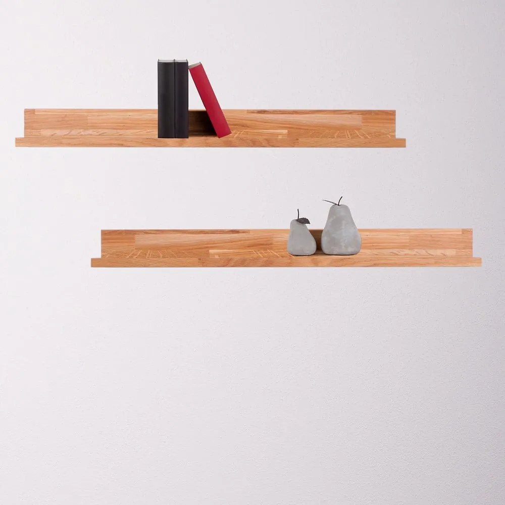 Natúr színű tölgyfa fali polc képekhez 80 cm Kalle – Interia Home & Living