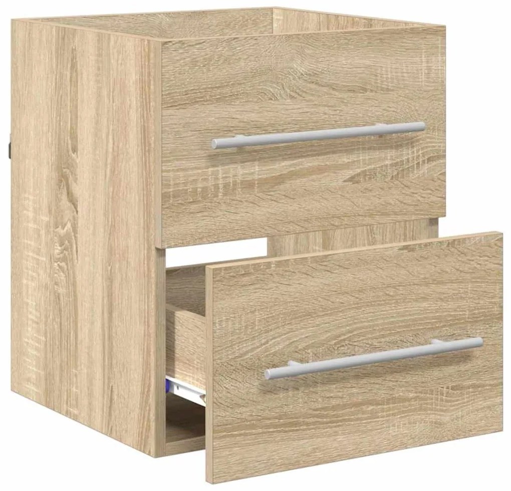 vidaXL Mosdókagyló szekrény Sonoma tölgy 38,5 x 41 x 48 cm Faanyag