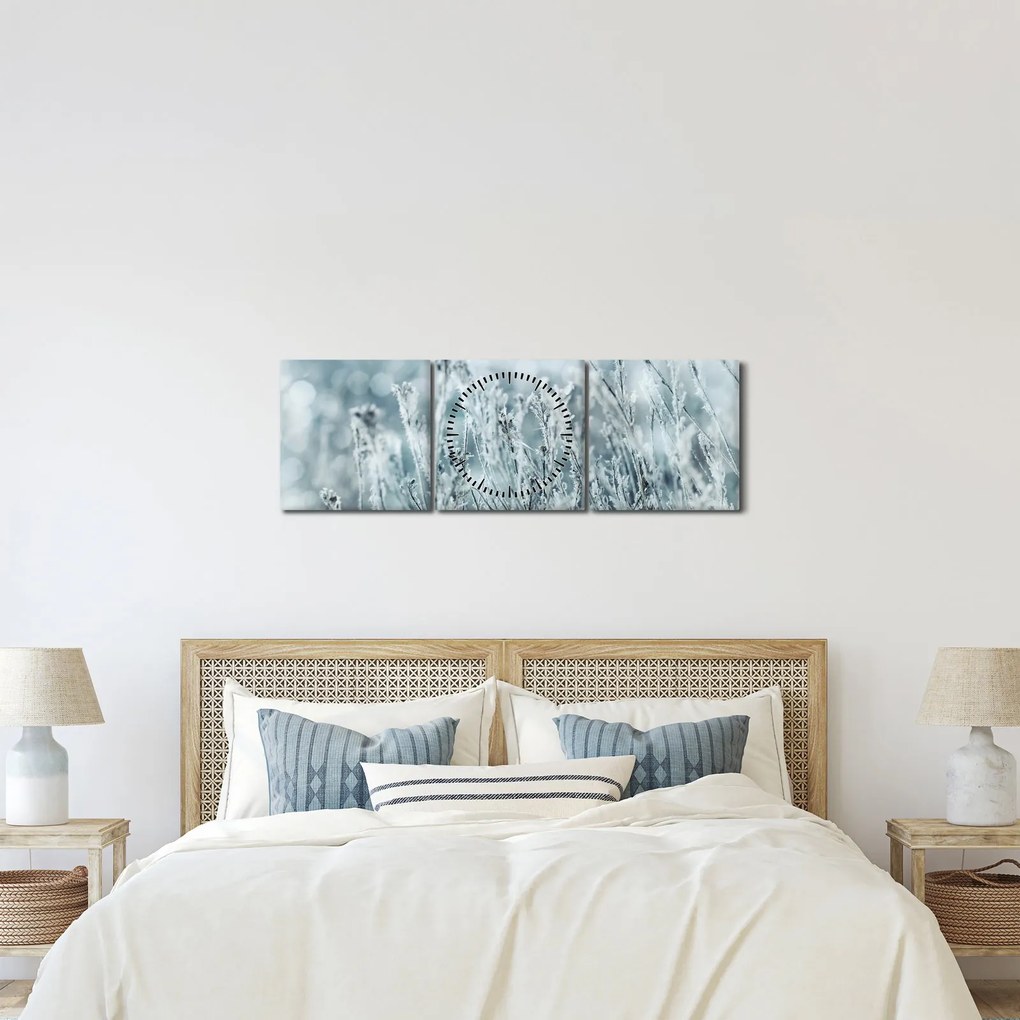 Kép - Téli varázslat (órával) (90x30 cm)