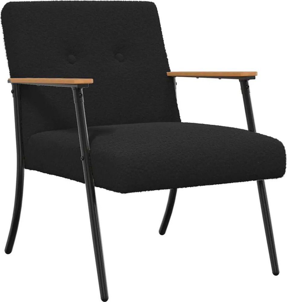 vidaXL karosszék Fekete 59 x 75 x 78 cm