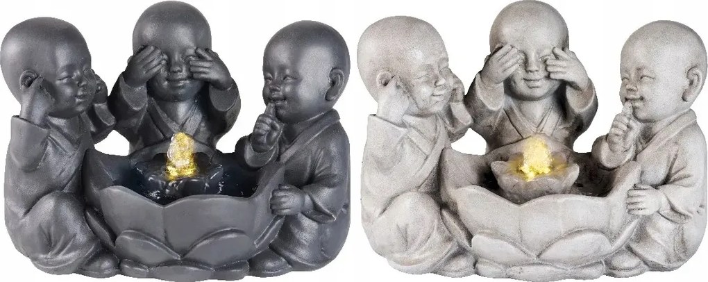 Háztartási szökőkút led Buddha 3db 32cm szoba kicsi
