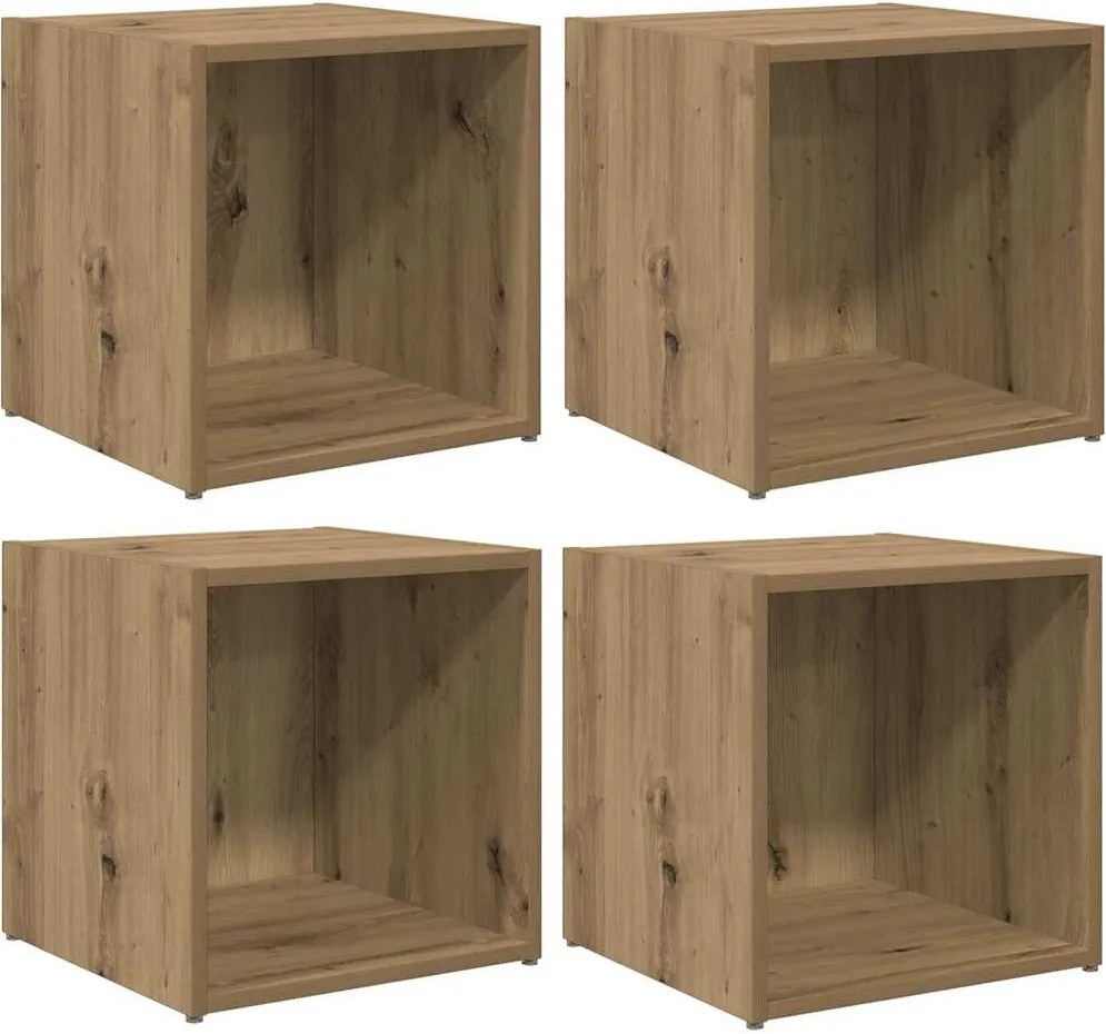 vidaXL TV szekrény garnitúra 4 pcs Artisan tölgy 37 x 35 x 37,5 cm