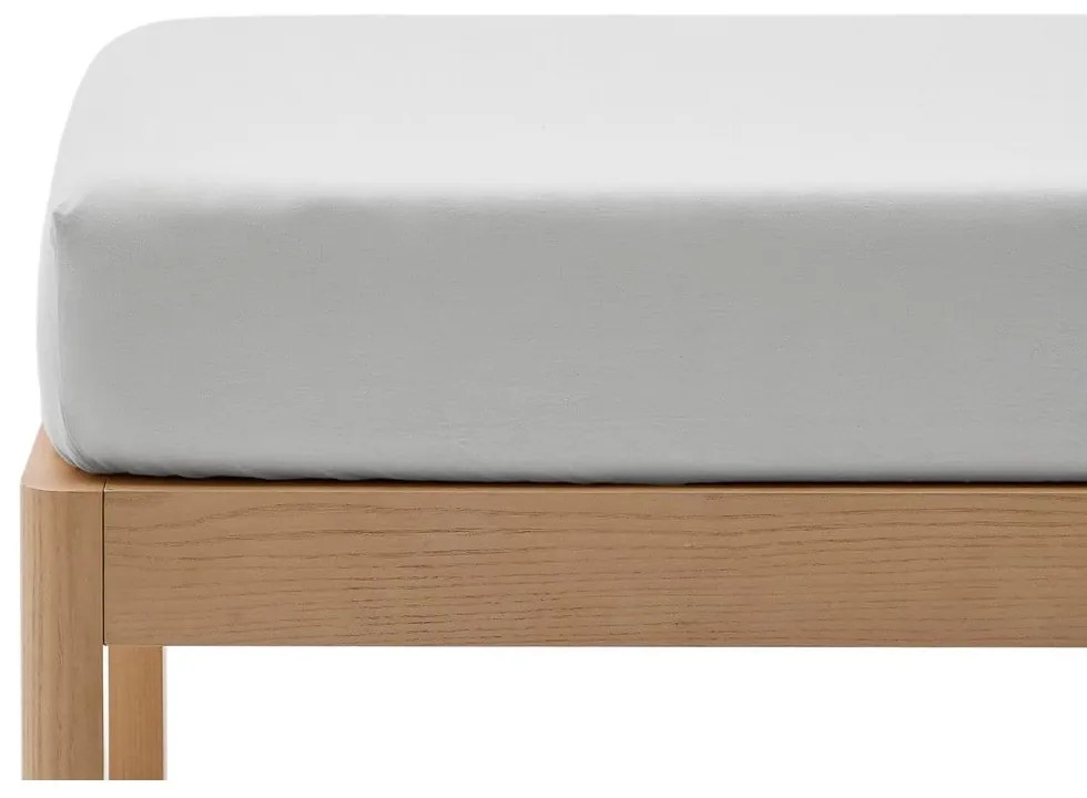 Fehér gumis pamut-perkál lepedő 70x140 cm Fleno – Kave Home