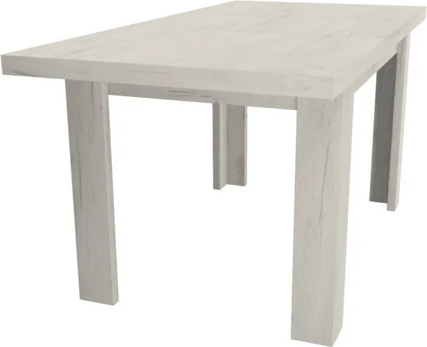 Kinyitható étkezőasztal (120-160 cm) fehér tölgy