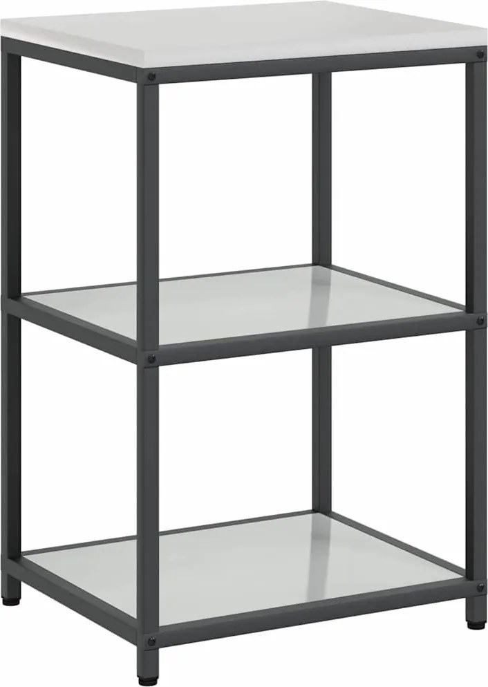 vidaXL Konyhai Tárolás polcokkal tárolóval Ezüst 60 x 50 x 92 cm Acél